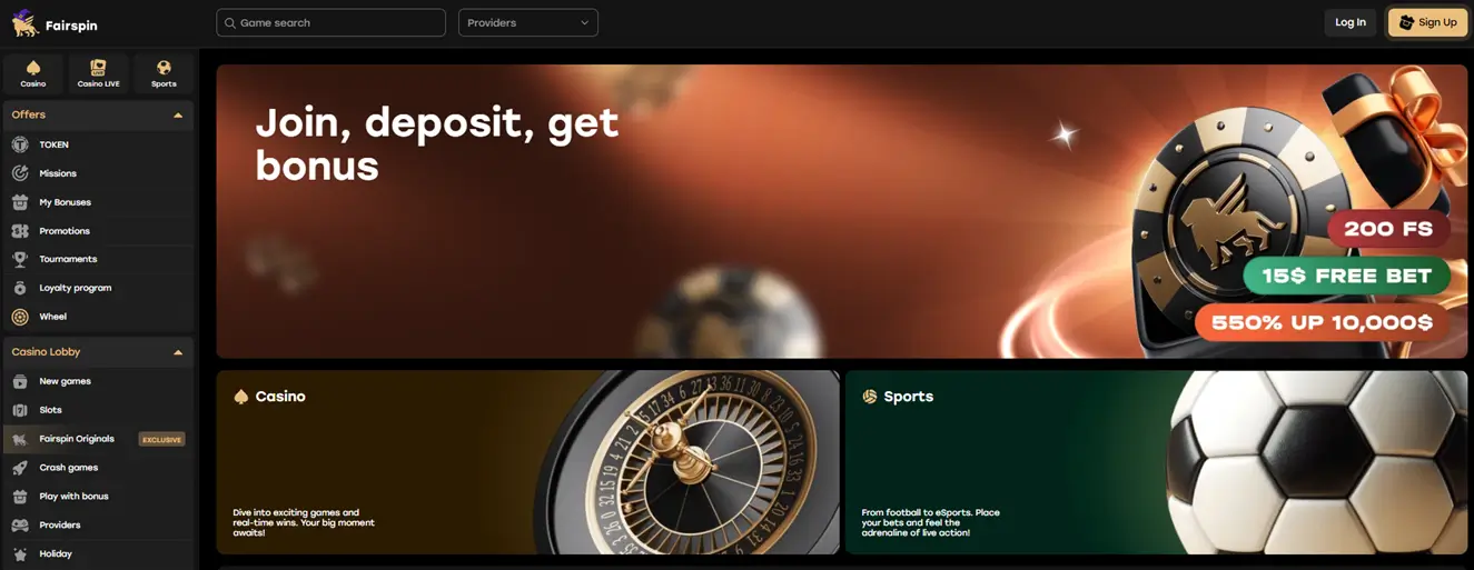 Fairspin Casino site